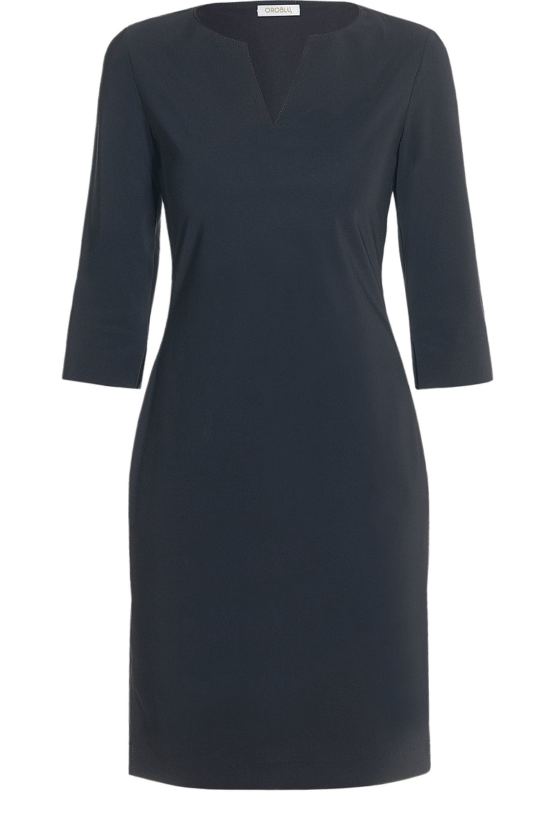 Glam 3/4 Sleeve Tailored Shift Business Travel Dress Legluxe Glam 3/4 Sleeve Tailored Shift Business Travel Dress Legluxe